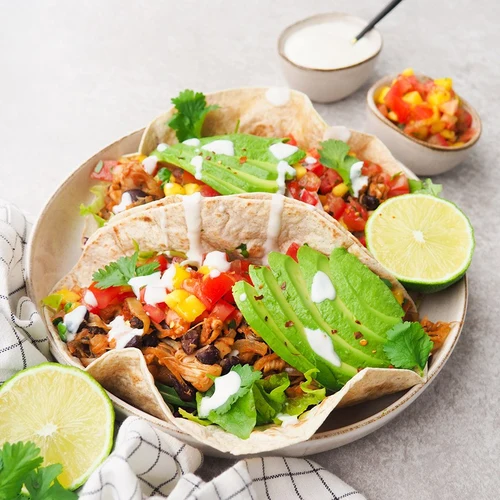 Pulled jackfruit wraps