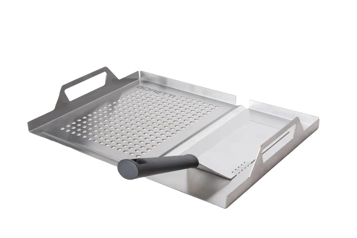 2-In-1 Grill Tray met Spatel, Boretti, BBQkopen