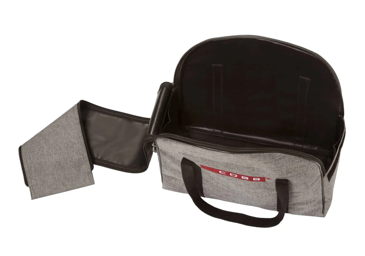 Accessoire tas grijs open, Cobb, bbqkopen