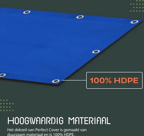 AFDEKZEIL BLAUW  2 x 3 MTR 80 GR/M² hoogwaardig materiaal, verbo, bbqkopen.nl