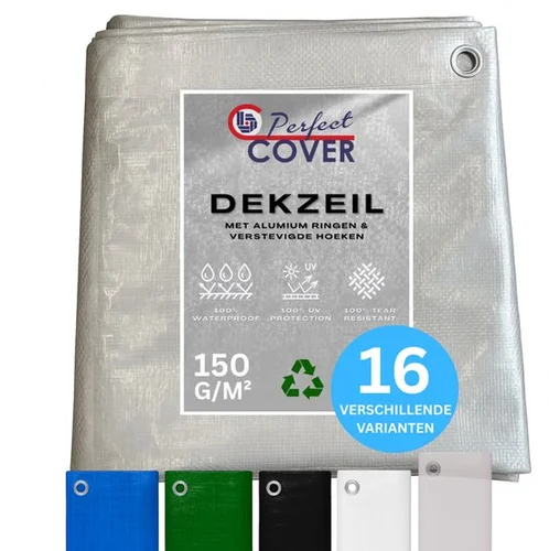 AFDEKZEIL TRANSPARANT 4 x 6 MTR 150 GR/M², verbo, bbqkopen.nl