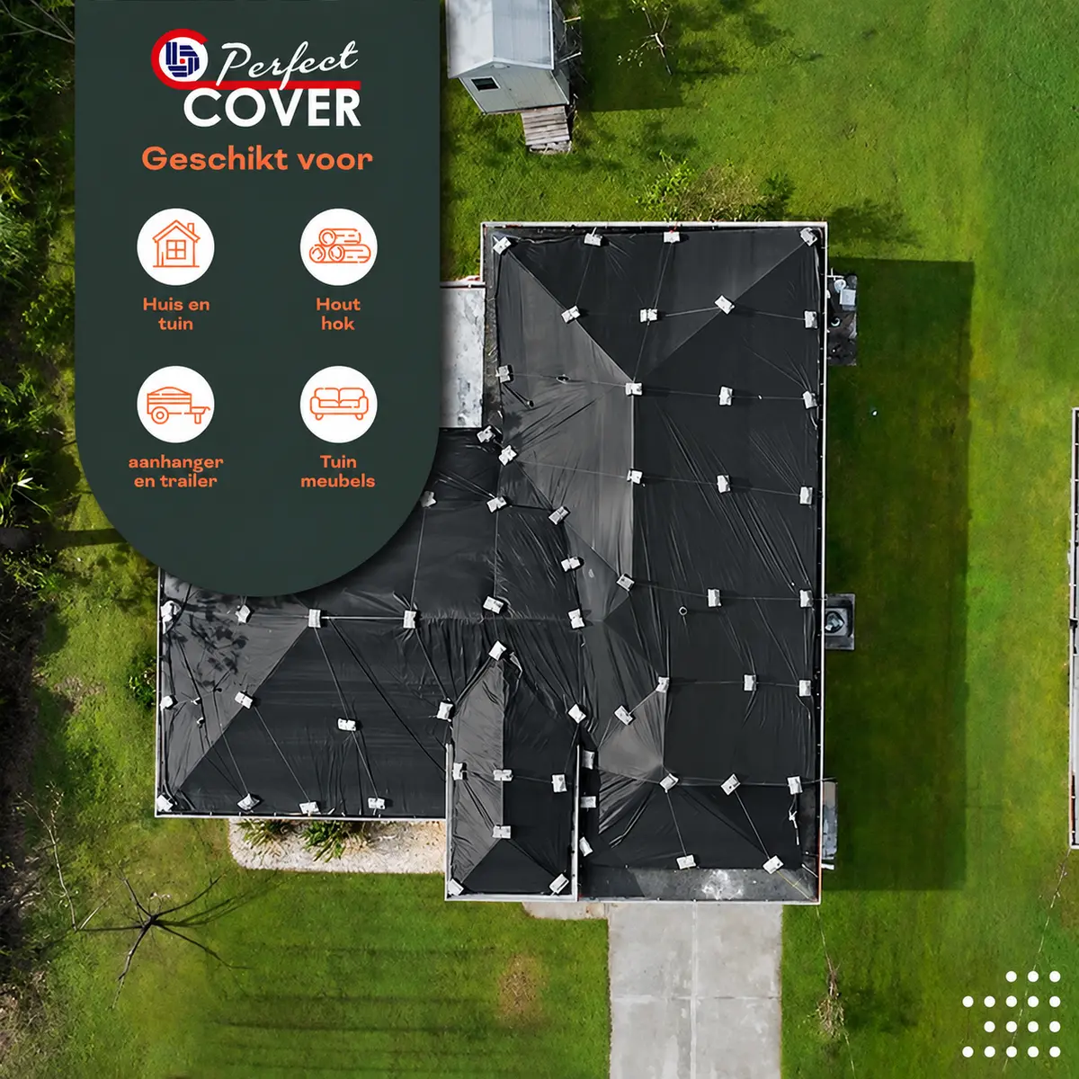 AFDEKZEIL ZWART  4 x 6 MTR 80 GR/M² perfect cover, verbo, bbqkopen.nl