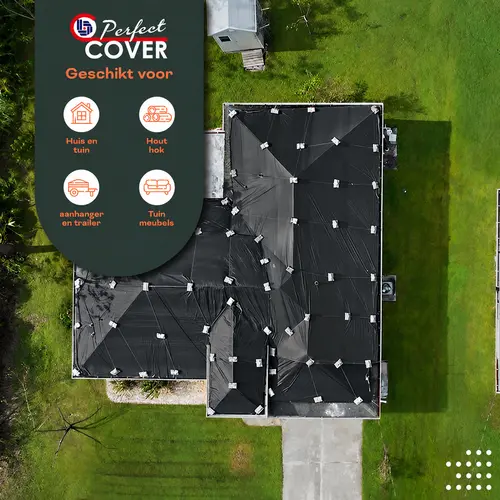 AFDEKZEIL ZWART  4 x 6 MTR 80 GR/M² perfect cover, verbo, bbqkopen.nl