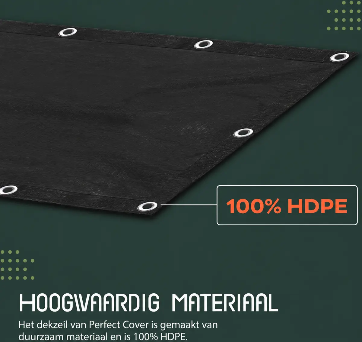 AFDEKZEIL ZWART  4 x 6 MTR 80 GR/M² hoogvaardig materiaal, verbo, bbqkopen.nl