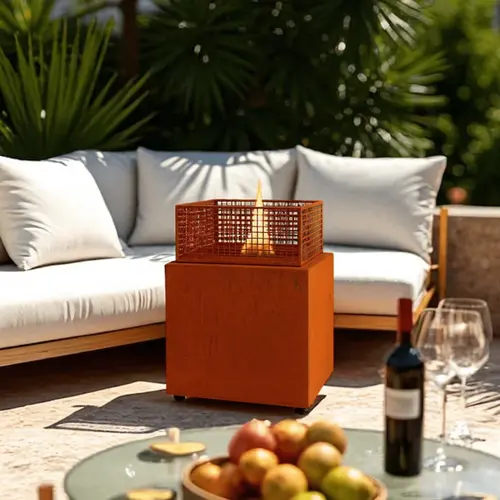 Agni 40 Corten sfeerbeeld, Tenderflame, bbqkopen.nl