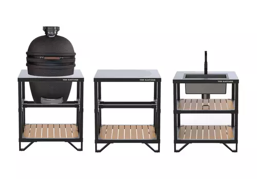 Bastard Urban Large Solo met inbouw, zijtafel en spoelbak - bbqkopen.nl