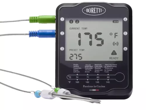 BBQ thermometer met 2 sondes, Boretti, www.bbqkopen.nl