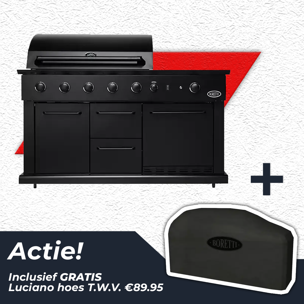 Boretti Luciano Nero Outdoor Kitchen actie, Boretti, BBQkopen