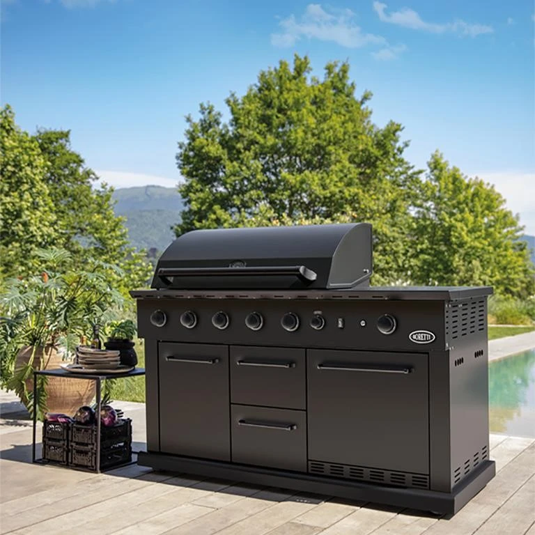 Boretti Luciano Nero Outdoor Kitchen sfeer, Boretti, BBQkopen