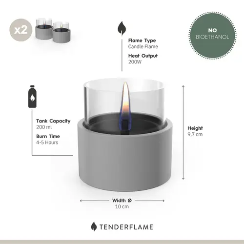 Breeze 10 Grey (duo pack) informatie, Tenderflame, bbqkopen.nl