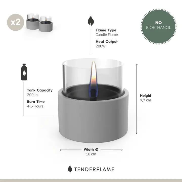 Breeze 10 Grey (duo pack) informatie, Tenderflame, bbqkopen.nl
