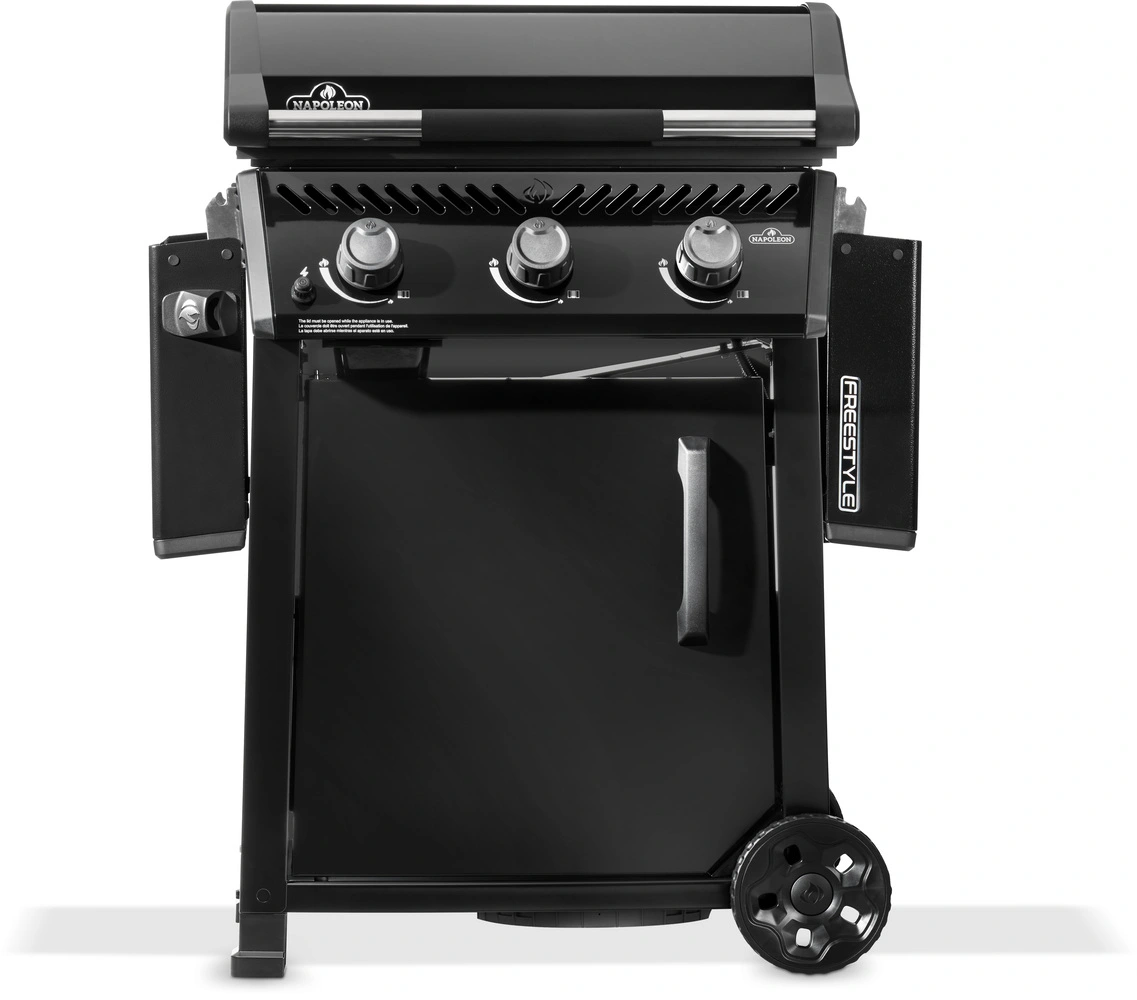 Freestyle 24 inch griddle black LPG zijtafels ingeklapt, Napoleon, bbqkopen