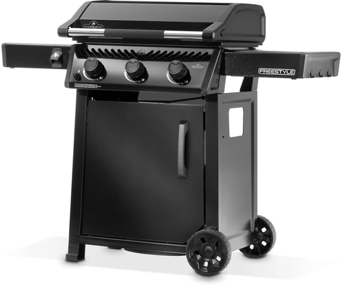 Freestyle 24 inch griddle black LPG schuin, Napoleon, bbqkopen