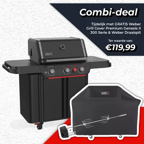Gasbarbecue genesis e-330wr stealth met draaispit
