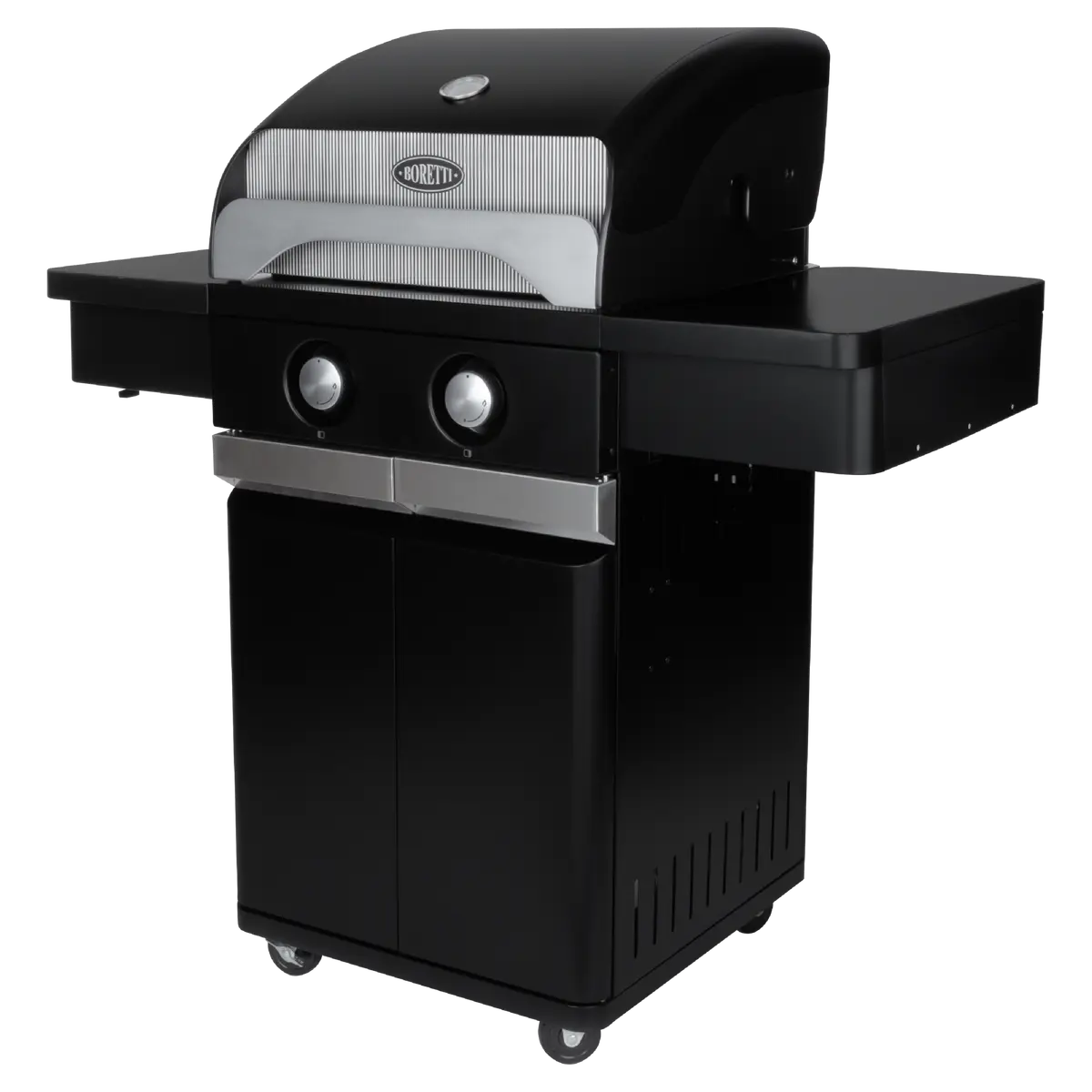 Gasbarbecue Leonardo 2-Branders - Schuin, Boretti, BBQkopen