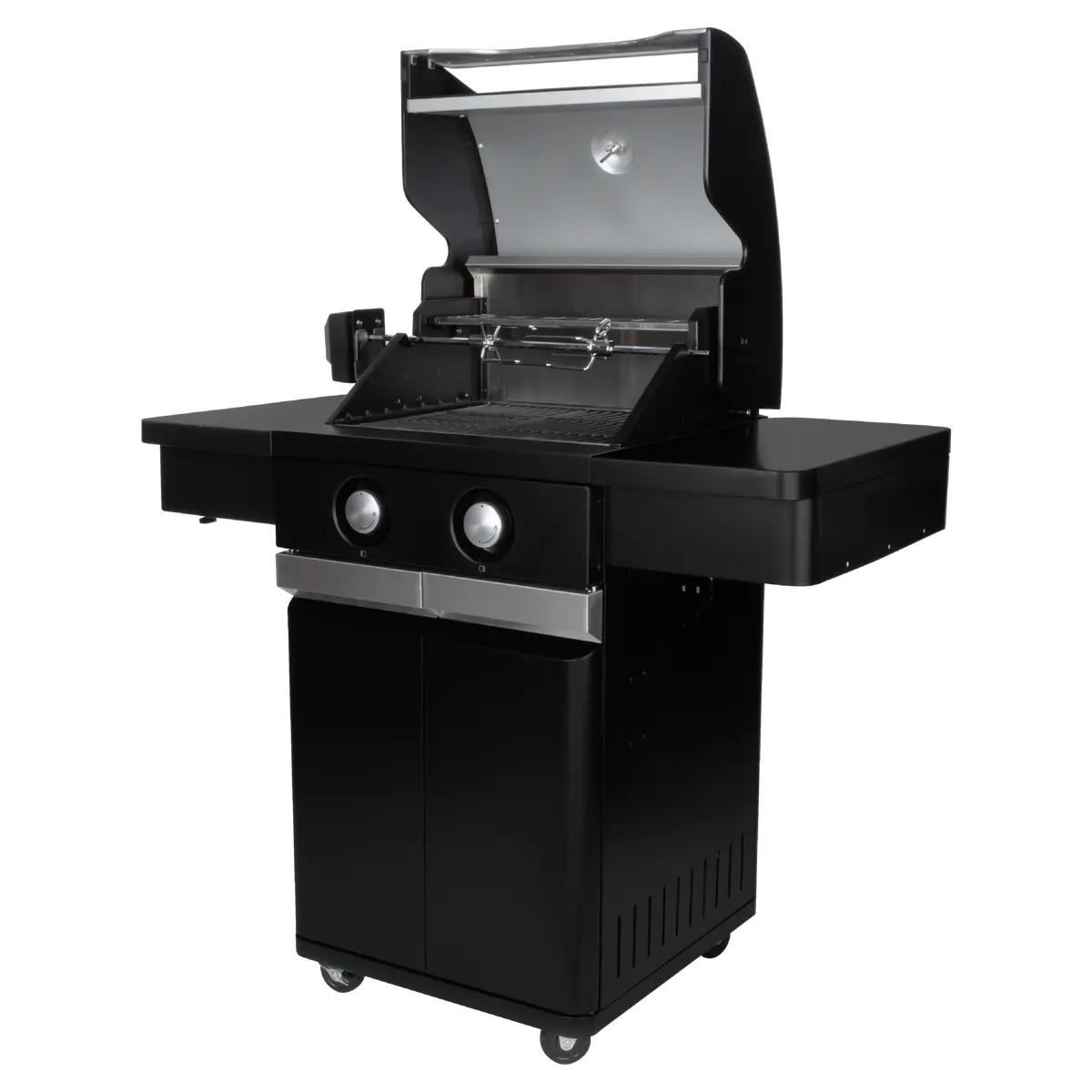 Gasbarbecue Leonardo 2-Branders - Schuin Open, Boretti, BBQkopen