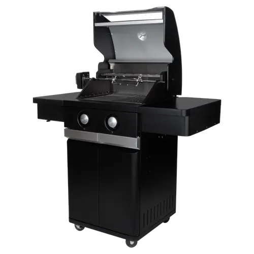 Gasbarbecue Leonardo 2-Branders - Schuin Open, Boretti, BBQkopen