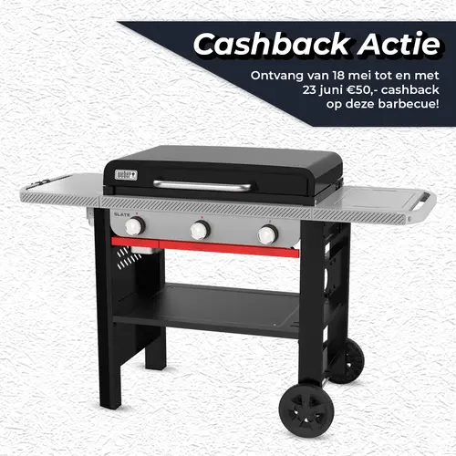 Gasbarbecue plancha pgd 71cm zwart