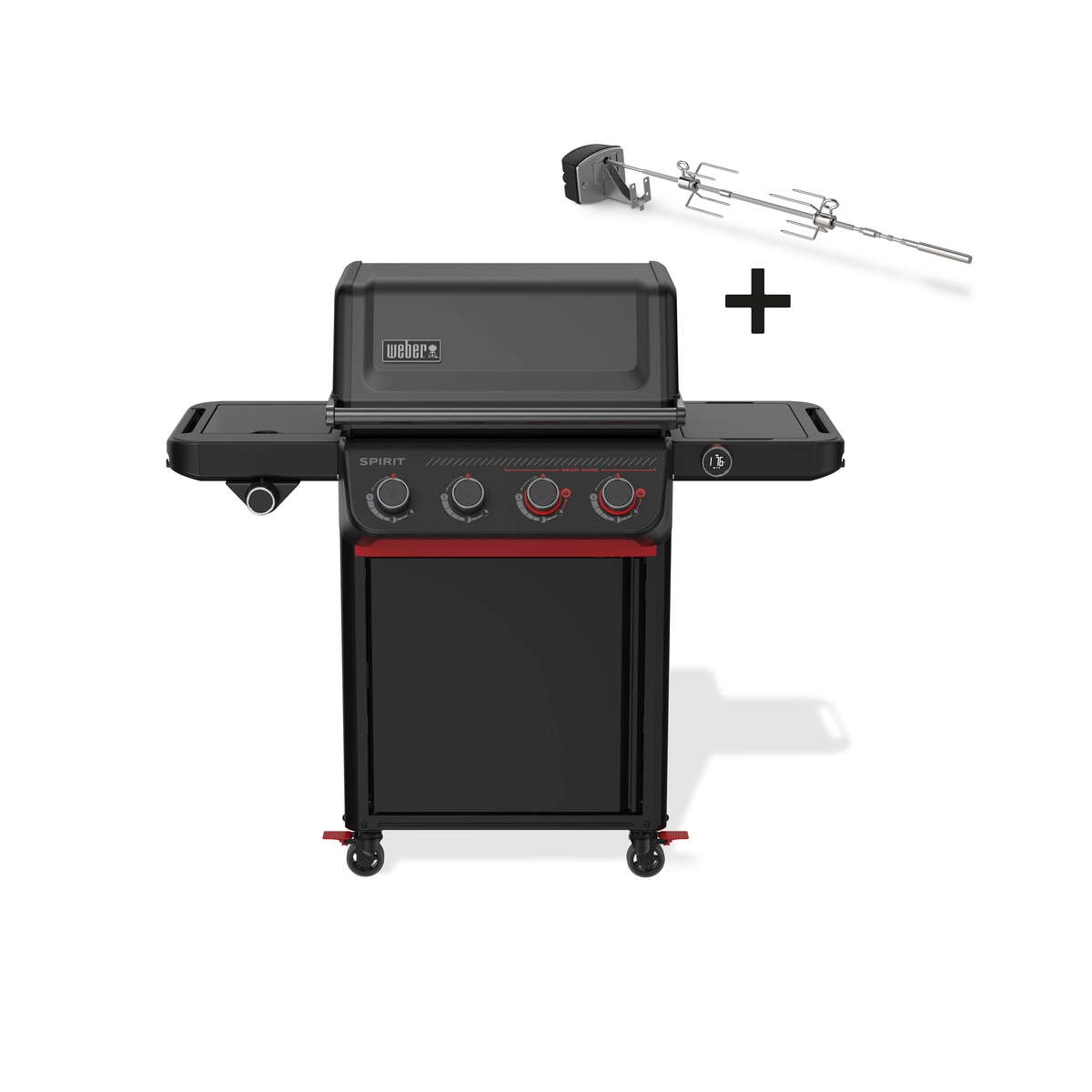 Gasbarbecue Weber spirit epx-435r stealth met draaispit, Weber, bbqkopen.nl