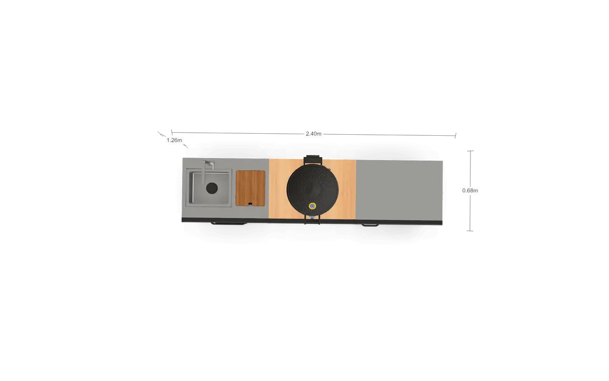 Grllr buitenkeuken 3-delig afmetingen, GRLLR, bbqkopen.nl