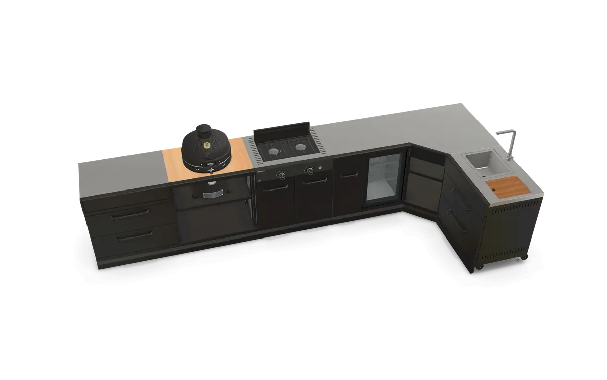 Grllr buitenkeuken 6-delig bovenaf, GRLLR, bbqkopen.nl