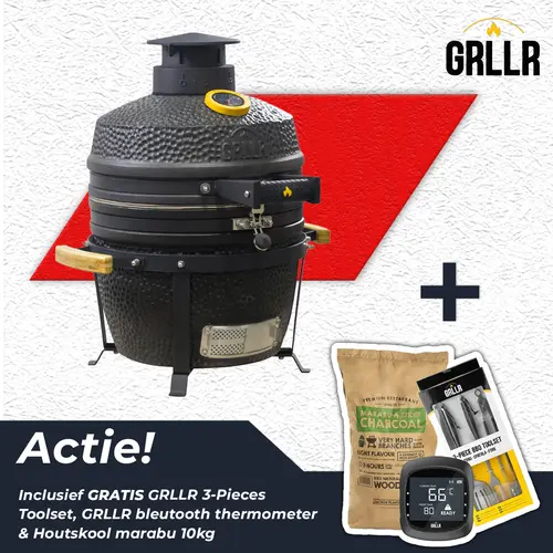 GRLLR Ember Classic 16 Charocal Black Kamado BBQ Mat Zwart - afbeelding 1
