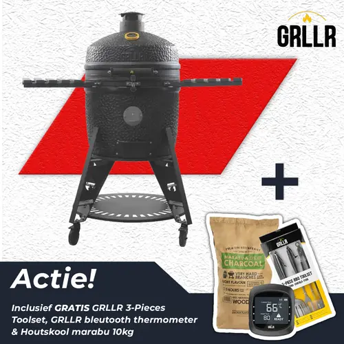 GRLLR Ember PRO 23 Charocal Black Kamado BBQ Mat Zwart - afbeelding 1