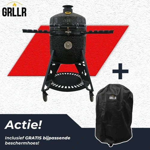 GRLLR Ember PRO 23 Shiny Black Kamado BBQ Glanzend Zwart