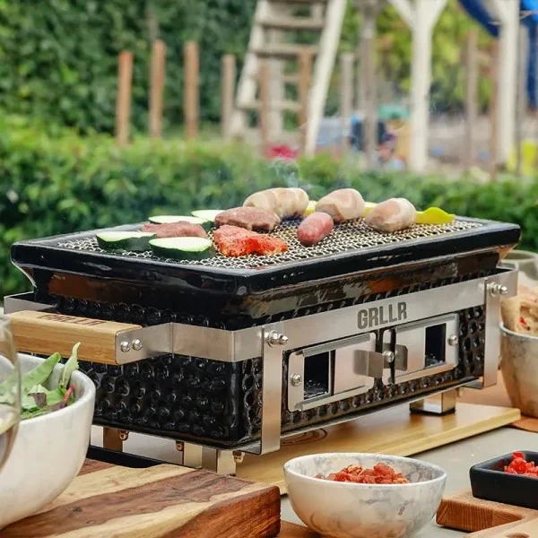 GRLLR Osaka Shichirin | Rectangular Table Barbecue | Black sfeer, GRLLR, BBQkopen.nl