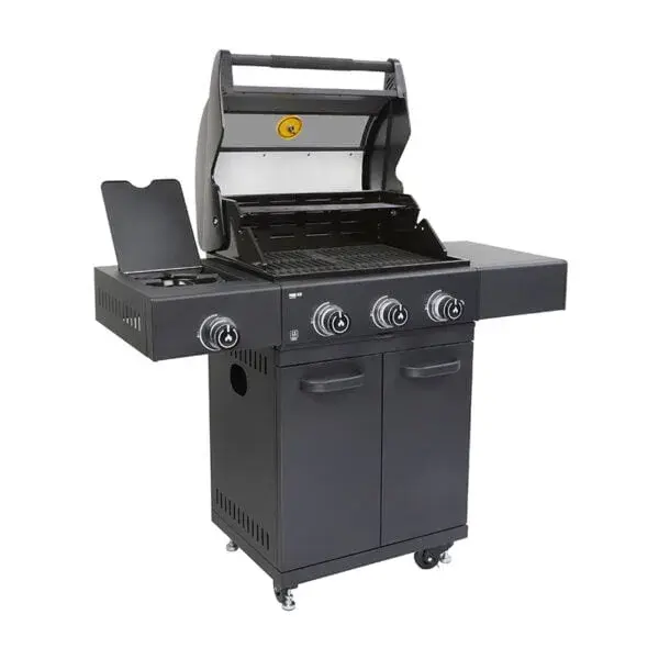 GRLLR Prime G3S 3 Burner Gas Barbecue with Side Burner schuin, Grllr, bbqkopen.nl