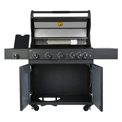 GRLLR Prime G5S 5 Burner Gas Barbecue with Back Burner and Side Burner open, Grllr, bbqkopen.nl