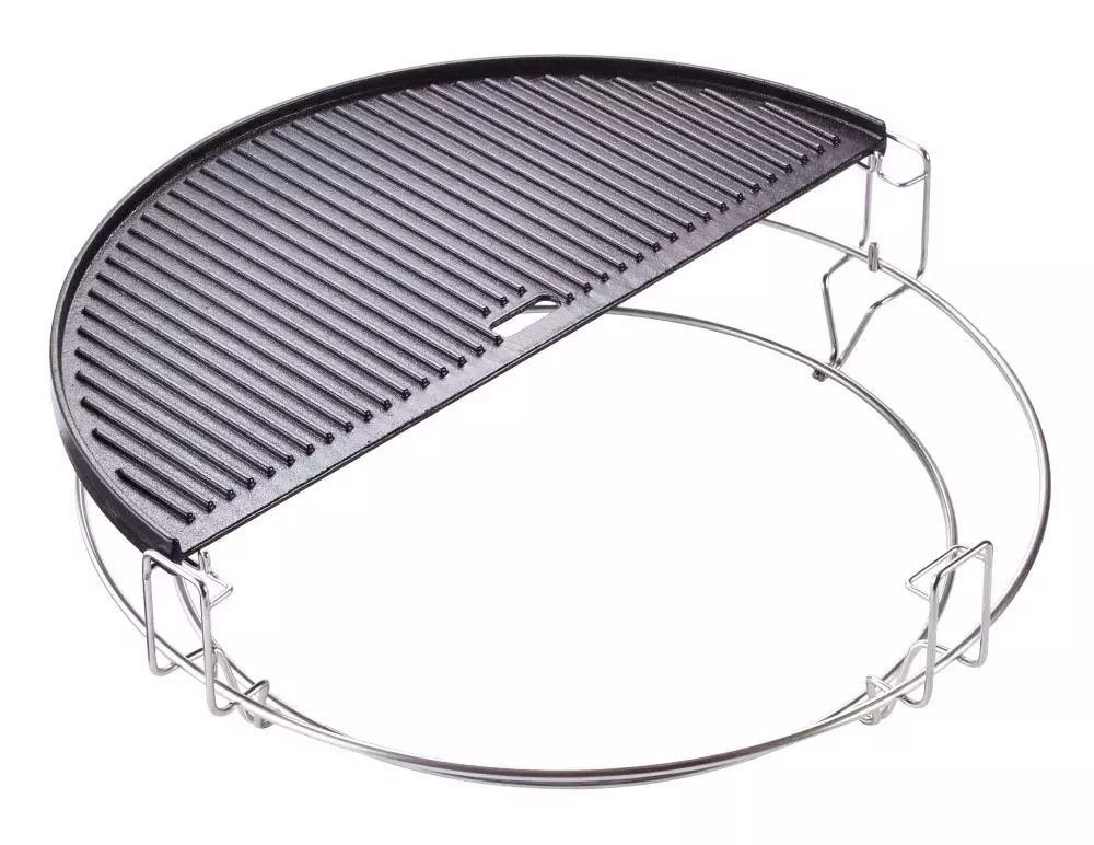 Half Moon Cast Iron Reversible Griddle - Big Joe ®, Kamado Joe, www.bbqkopen.nl