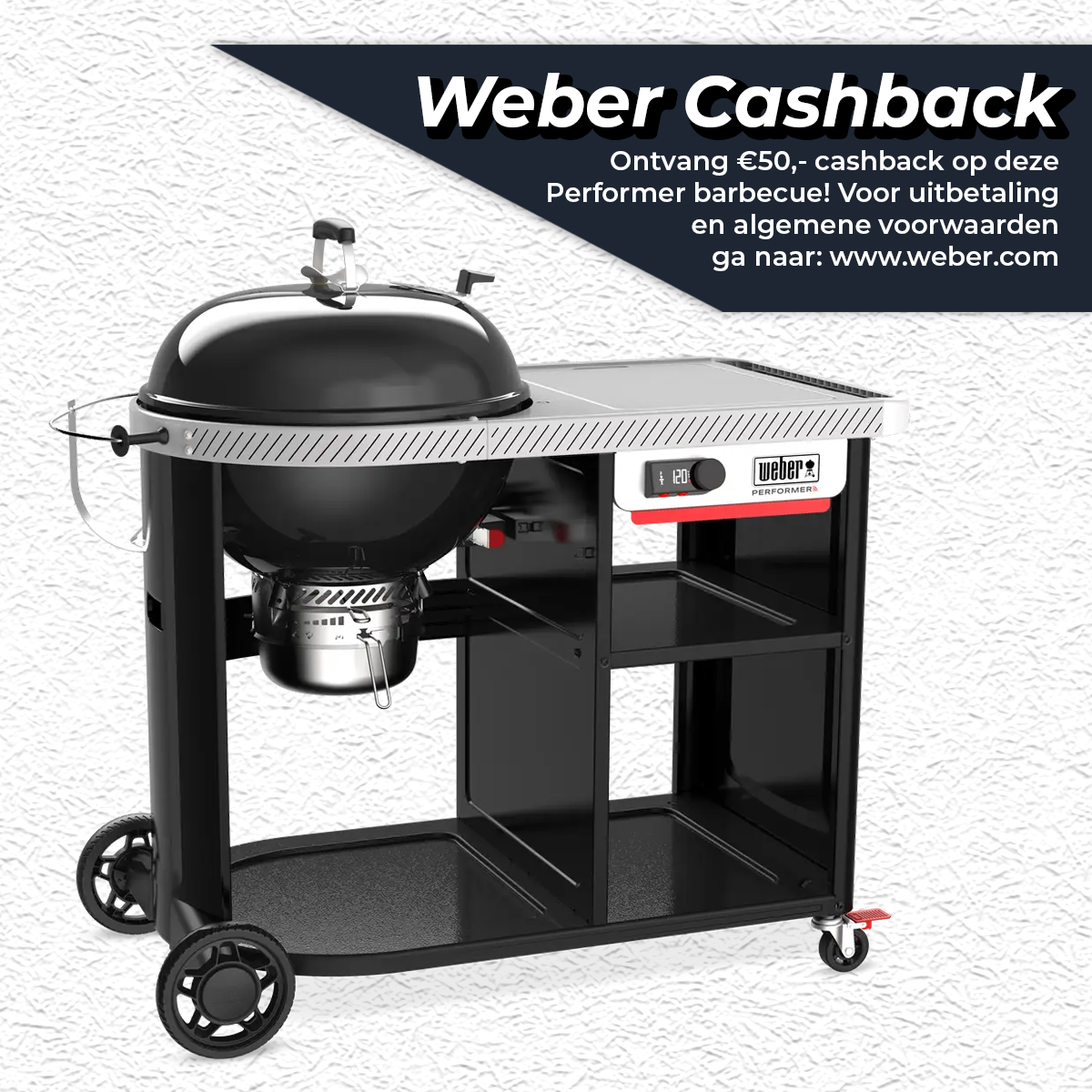 Houtskool bbq performer premium smart 57 - afbeelding 1