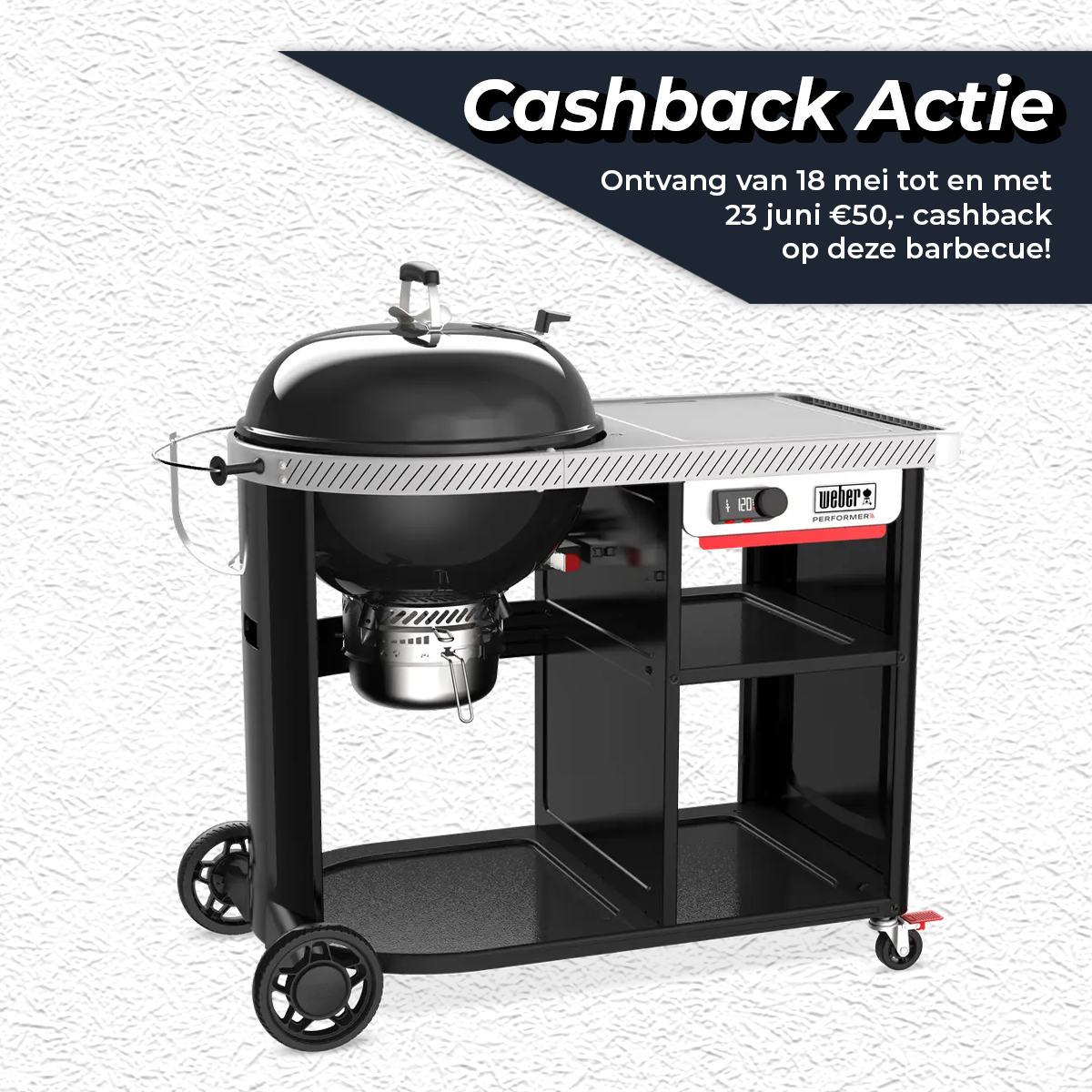 Houtskool bbq performer premium smart 57 - afbeelding 1