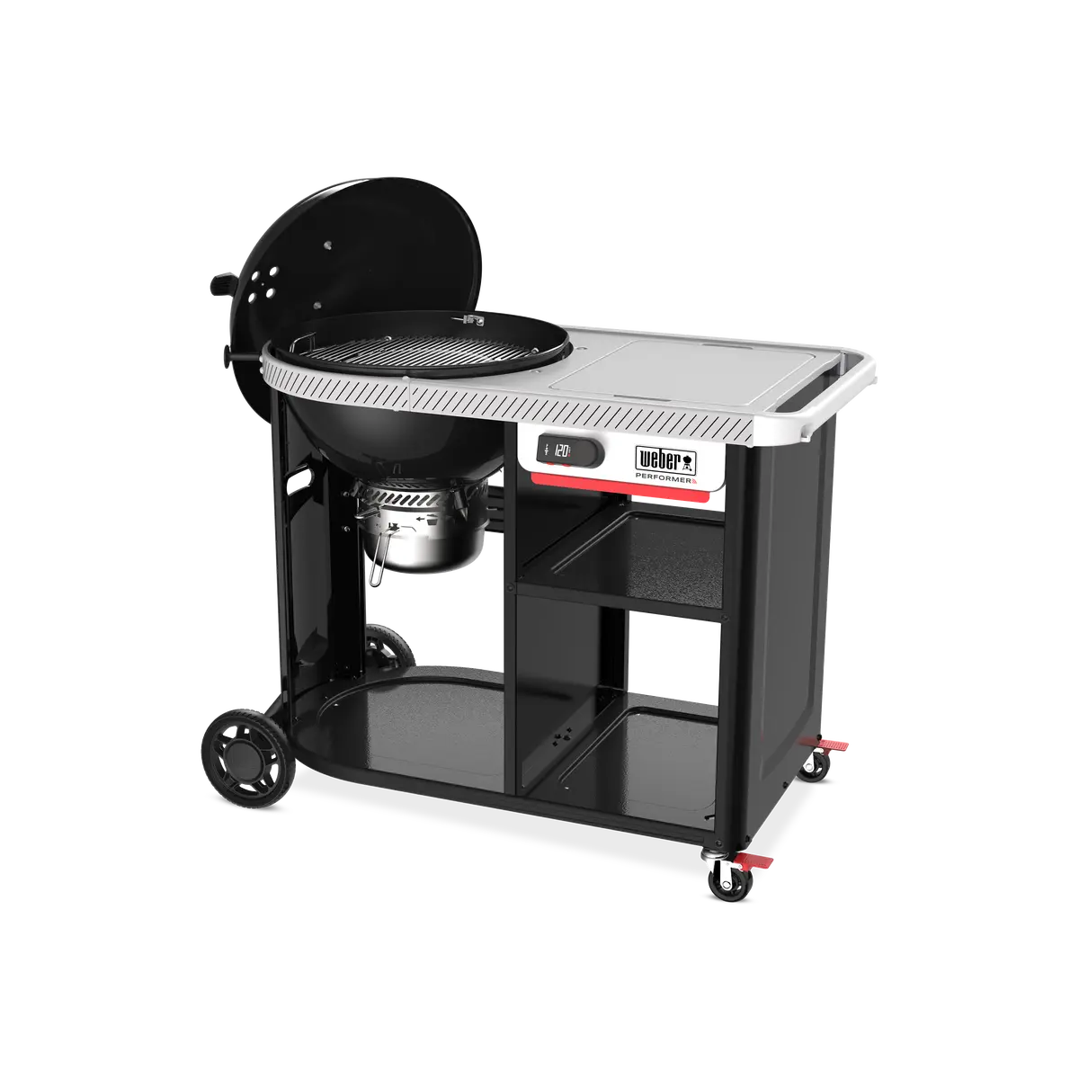 Houtskool bbq performer premium smart 57 open, Weber, bbqkopen.nl