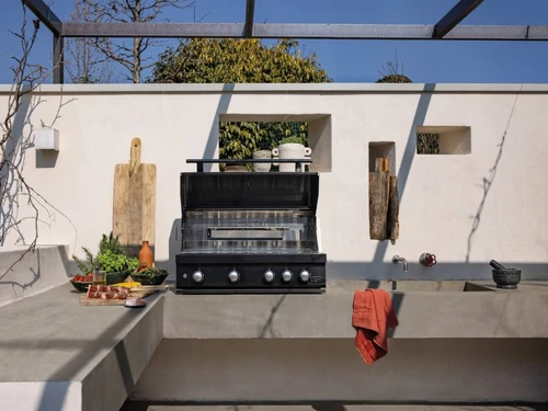 Imperatore Nero Gasbarbecue 4 Burners Built-In Gun Metal sfeer 2, Boretti, BBQkopen