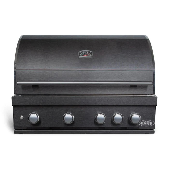 Imperatore Nero Gasbarbecue 4 Burners Built-In Gun Metal, Boretti, BBQkopen