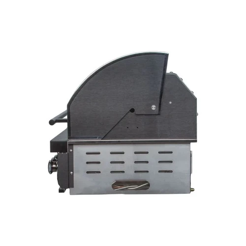 Imperatore Nero Gasbarbecue 4 Burners Built-In Gun Metal zijkant, Boretti, BBQkopen