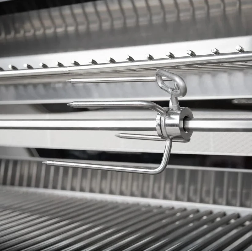 Imperatore Nero Gasbarbecue 4 Burners Built-In Gun Metal draaispit, Boretti, BBQkopen