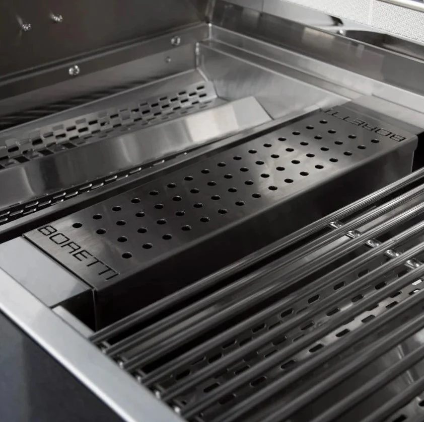Imperatore Nero Gasbarbecue 4 Burners Built-In Gun Metal detail 2, Boretti, BBQkopen
