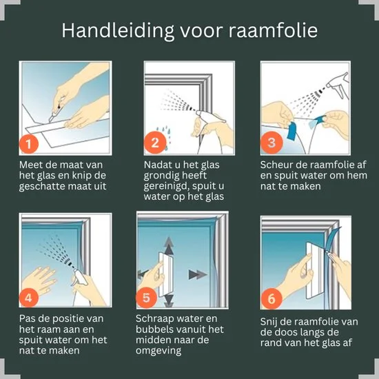 Isolerende Raamfolie – HR++  Spiegelend Anti-Inkijk – 120 × 300 cm handleiding, verbo, bbqkopen.nl