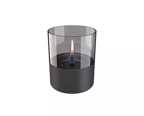 Lilly glass 10 cm - donker grijs
