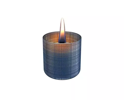 Lilly glass 8cm - blauw print