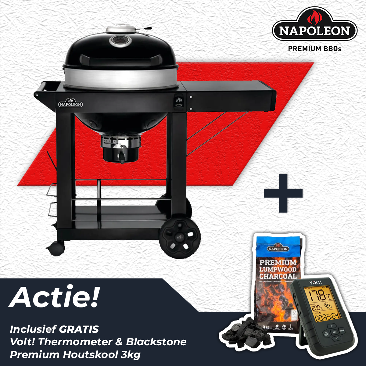 Napoleon Charcoal Pro PRO22K-CART-3 (Ø 57 cm) actie, Napoleon, BBQkopen