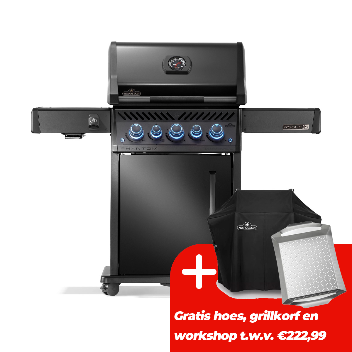 Napoleon Phantom Rogue PRO-S 425 Gas BBQ Zwart Barbecue - afbeelding 1