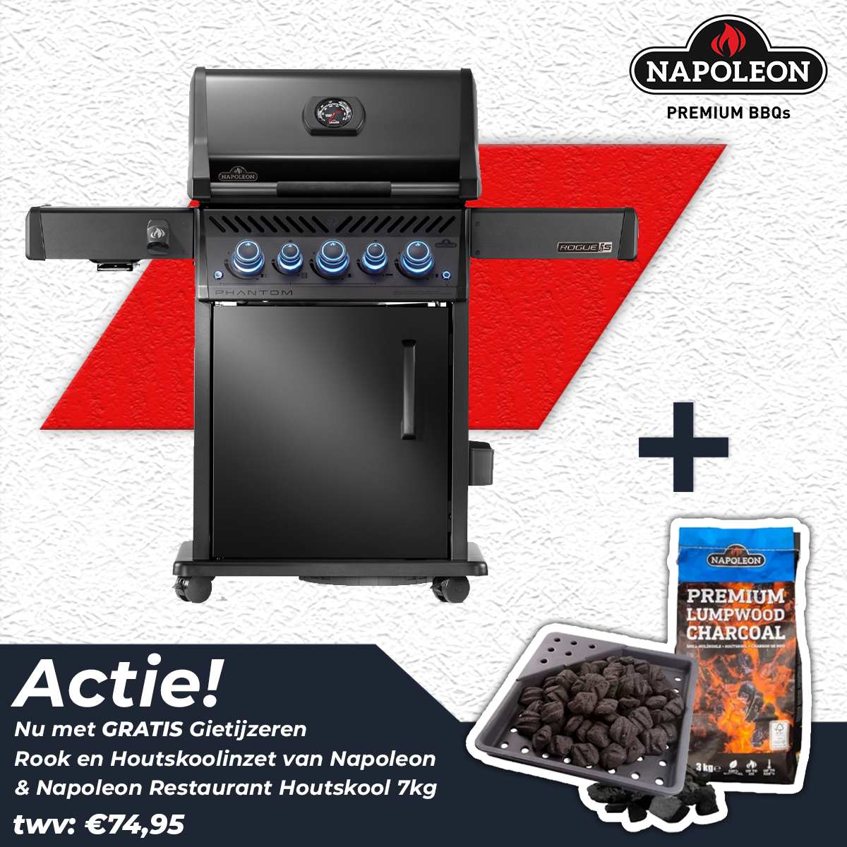Napoleon Phantom Rogue PRO-S 425 Gas BBQ Zwart Barbecue - afbeelding 1