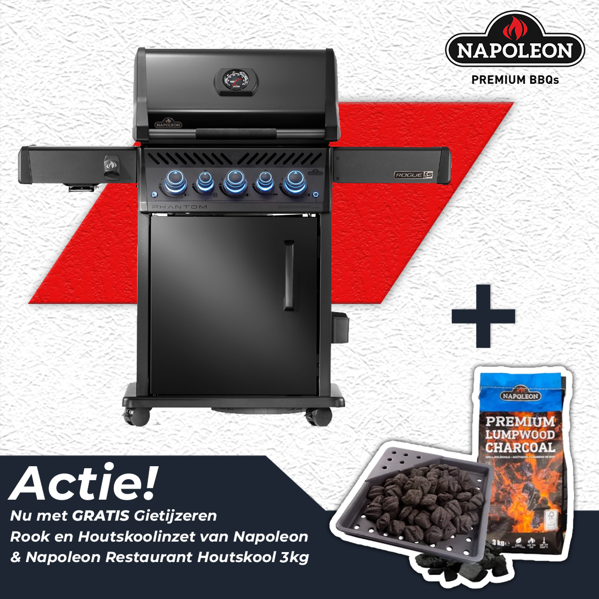 Napoleon Phantom Rogue PRO-S 425 Gas BBQ Zwart Barbecue - afbeelding 1