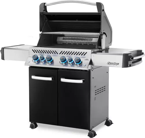 Napoleon Prestige® 500 RSIB Zwart schuin open, Napoleon, BBQkopen