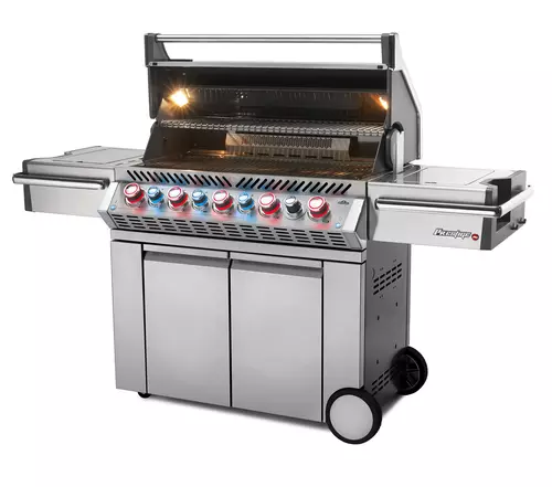 Napoleon Prestige PRO™ 665 RSIB Zilver schuin open, Napoleon, BBQkopen