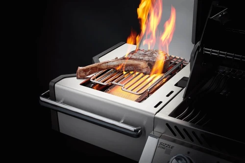 Napoleon Prestige PRO™ 665 RSIB Zilver zijbrander aan, Napoleon, BBQkopen